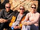Ashe with her mom and dad in SF.